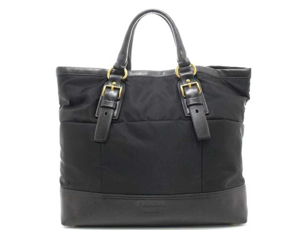 Prada Tote Tessuto Saffiano bag black leather